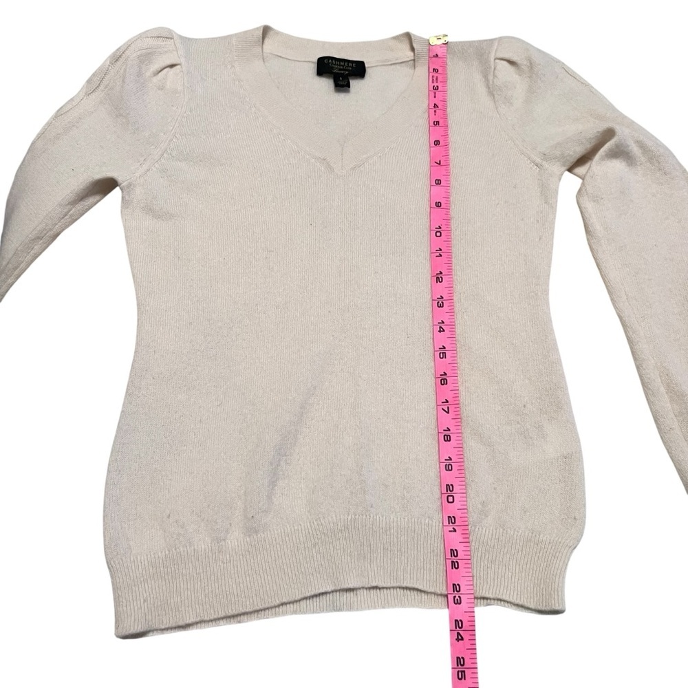 100% Cashmere Charter Club Luxury Ivory Sweater Size Small - Picture 10 of 10